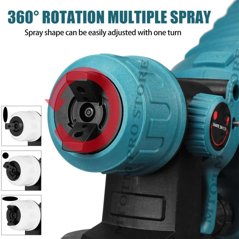Description Picture 5 of item18V 1500W Electric Cordless Spray Gun High Power HVLP Paint Sprayer Auto Furniture Steel Coating Airbrush For Makita 18V Battery