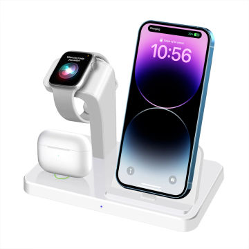 3 in 1 Charging Station 18W Fast Wireless Charger Stand for Multiple Apple Devices For All iPhone 14 13 12 11 iWatch 8 7 AirPods