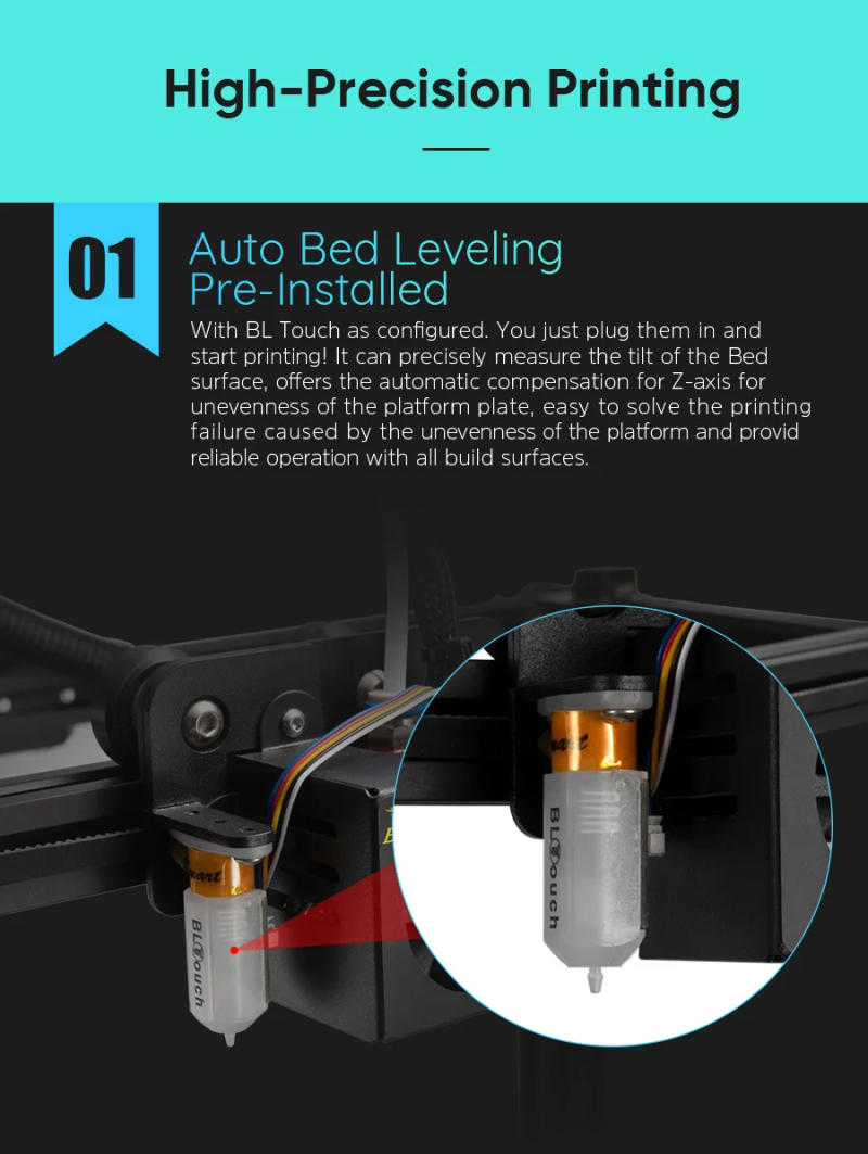 Description Picture 4 of item100V-240V 150W Super Large Size Double Z-axis High Stability FDM Intelligent 3D Printer Ender-5 Plus