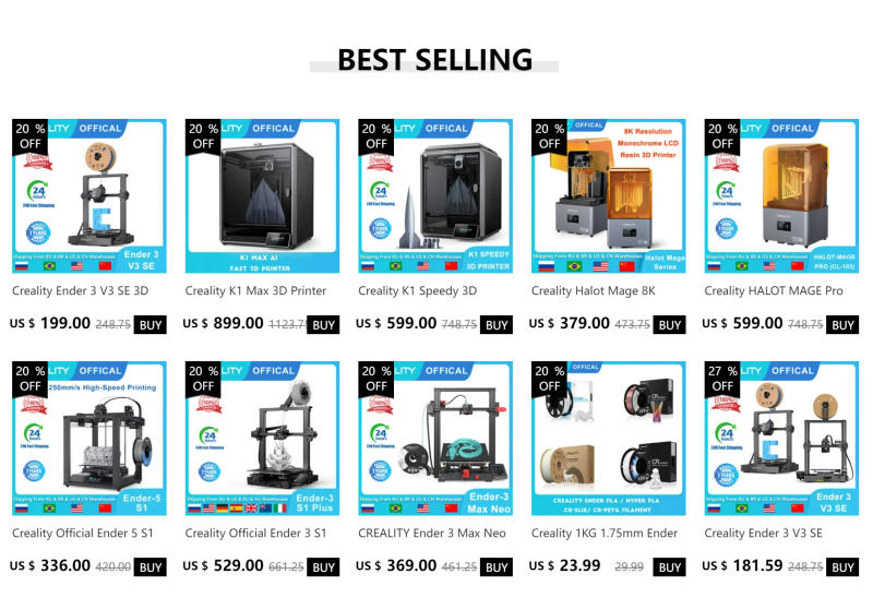 Description Picture 2 of itemCreality K1 Speedy 3D Printer with 600mm/s High Speed Printing Auto Leveling Dual-gear direct extruder 32mm³/s Max Flow Hotend