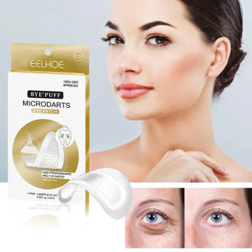 1 pair Free Hyaluronic Acid Microneedle Eye Patches Anti Wrinkle Fade Dark Circles Eye Bags Moisturizing Brighten Eye Care