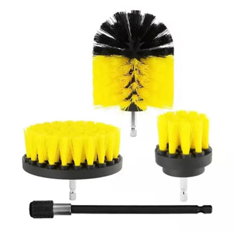 Description Picture 6 of item2/3.5/4/'' Brush Attachment Set Power Scrubber Drill Brush Polisher Bathroom Cleaning Kit with Extender Kitchen Cleaning Tools