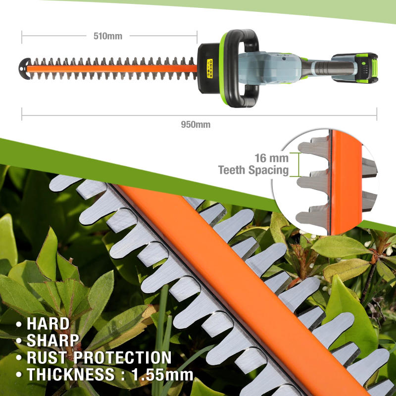 Description Picture 4 of itemWORKPRO 20V Electric Cordless Household Trimmer Hedge Trimmer Quick Charge Rechargeable Electric Trimmer Pruning Saw with Blade