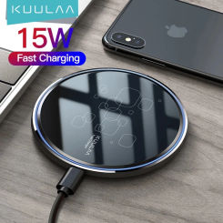 KUULAA 15W Qi Wireless Charger for iPhone 11 Pro Max Fast Wireless Charging Pad for Xiao Mi 11 Samsung Note 10 20 Charger