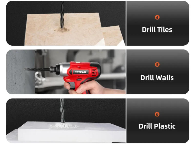 Description Picture 5 of itemVVOSAI 100N.m MT-SER 16V Electric Drill Screwdriver Impact Driver Cordless Drill Household Multifunction Hit Power Tools