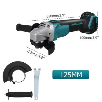 100mm/125mm 21V Angle Grinder for Makita Battery DIY Cutting Grinder Machine Brushless Cordless Angle Grinder Grind Power Tool