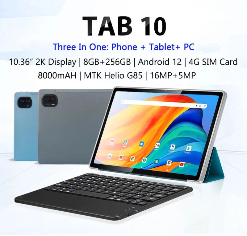 Description Picture 3 of item2023 New Nenmone Tab10 2000*1200 Display 10.36 Inch 4G Tablet Android 12 Octa Core Laptop 2 In 1 Kids Gift 13MP Camera 8000mAH