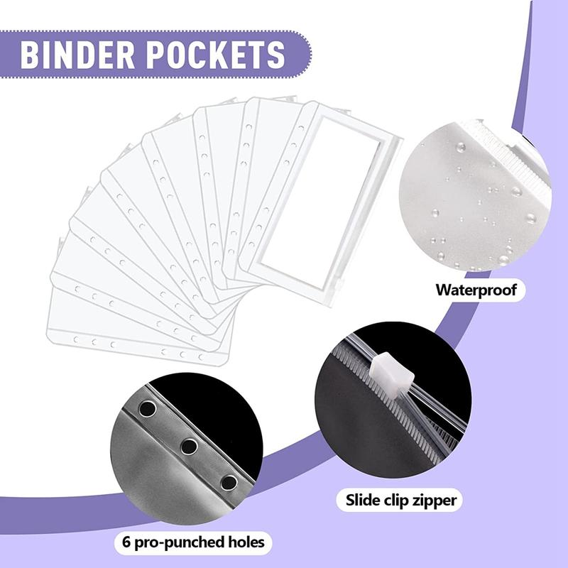 Description Picture 4 of itemBudget Binder,Money Organizer Cash Envelopes for Budgeting, Budget Binder with Zipper Envelopes,for Money Saving Planner