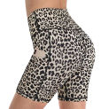 Women Short Leggings Butt Lift Workout Shorts Leopard Yoga Pants Gym Jogging Running Shorts Yoga Shorts Women High Waist Lifting