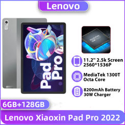 Global Firmware Lenovo Xiaoxin Pad Pro 2022 MediaTek 1300T 6GB 128GB ROM 11.2'' OLED 120Hz Screen 8200mAh 30W Charger PC Tablet
