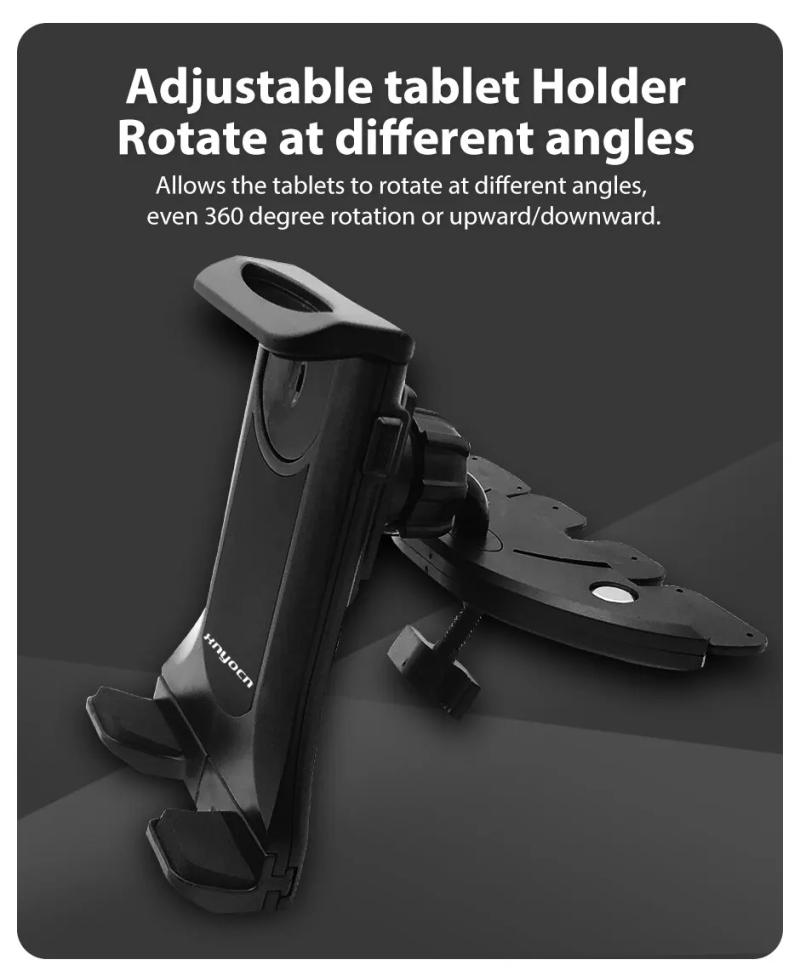 Description Picture 2 of itemXNYOCN Adjustable Car CD Slot Tablet Stand Phone Holder for iPhone 14 13 12 11 iPad Pro Air Mini 4 to 12 Inch Samsung Iconic Brand Pad