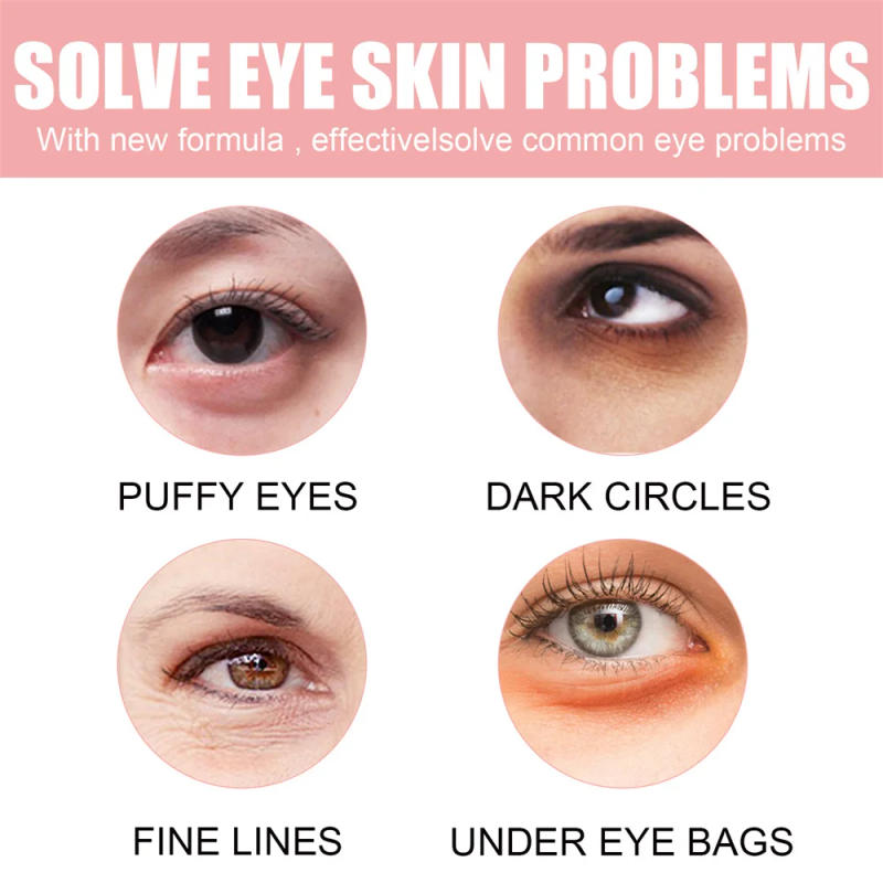 Description Picture 3 of itemSkincare Products Pink Rose Hyaluronic Acid Eye Mask Remove Dark Eye Circles Collagen Eye Patches Korean Face Care Product