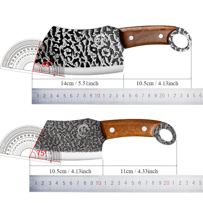 Description Picture 6 of itemBAKULI Forged vegetable knife, mini fish knife, household vegetable knife, slicing knife, stainless steel outdoor camping knife