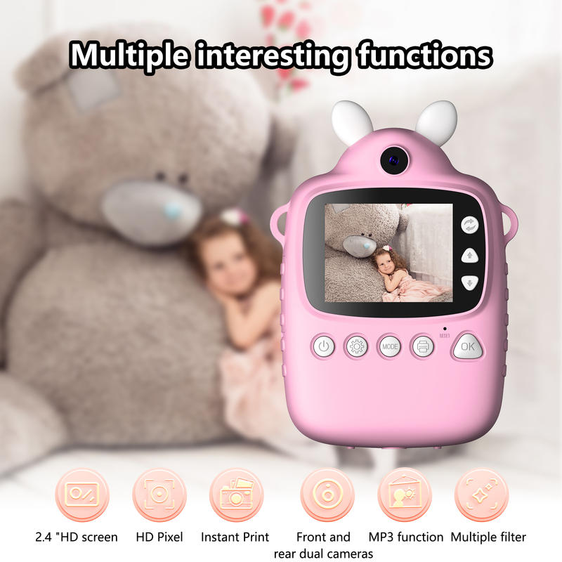 Description Picture 4 of itemP1 Children Instant Camera MP3 Printing Camera With Print Paper 2.4-inch HD Camcorder For Girls Toddler Kids Camcorder