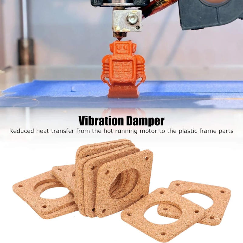 Description Picture 4 of item10Pcs 42 Stepper Motor Cork board Motor Vibration Damper 3 D Printer Gasket Damping Pads Suitable For Nema 17 Hole Spacing