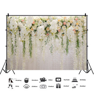 Wedding Flowers Photography Background Cloth Video Backdrop for Photo Studio