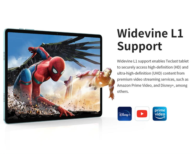 Description Picture 4 of itemTeclast M50 Pro 10.1'' Android 13 Tablets 8GB RAM 256GB ROM UNISOC T616 Octa Core Widevine L1 4G Network Dual SIM Wifi Tablet PC