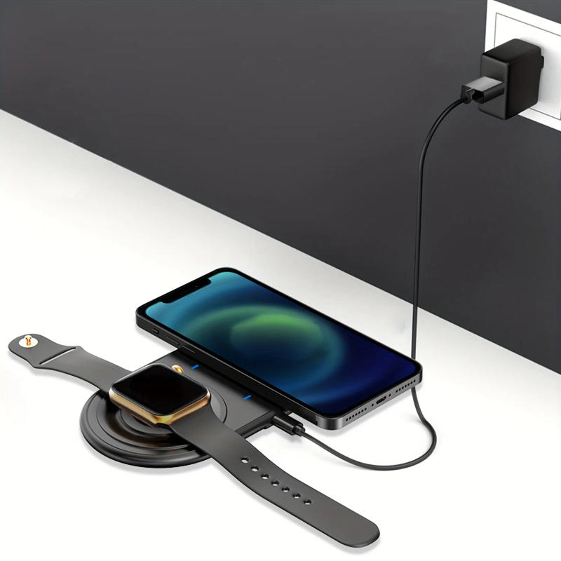 Description Picture 6 of itemPortable Wireless Charger Station 30W Fast Charging Stand 2 In 1 Samsung IPhone Dock Charger For IPhone 12 13 14 IWatch AirPods