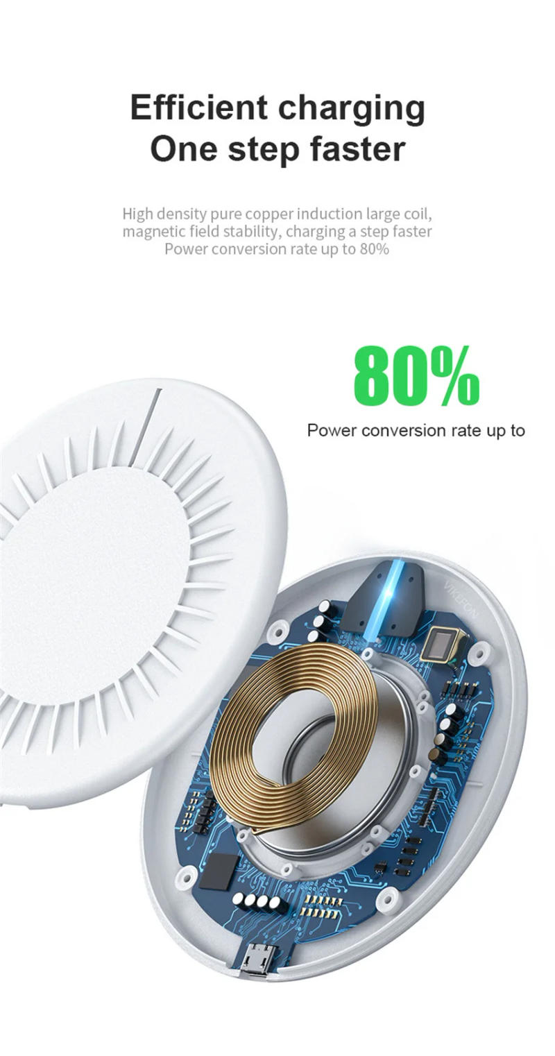 Description Picture 6 of item15W Wireless Charger For iPhone 14 13 12 11 Pro XS Max Mini X XR Induction Fast Wireless Charging Pad For Samsung Iconic Brand Huawei