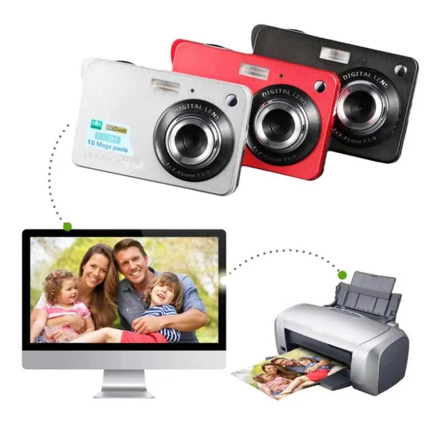 Description Picture 6 of item2021 HOT 2.7 Inch TFT LCD Display 18MP 720P 8x Zoom HD Digital Camera Anti-Shake Camcorder Video CMOS Micro Camera Children Gift