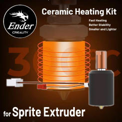 Creality 3D Printer Part Upgrade Ceramic Heating Kit for Using 1.75mm Filament Sprite Extruder Fast Heating Better Stability