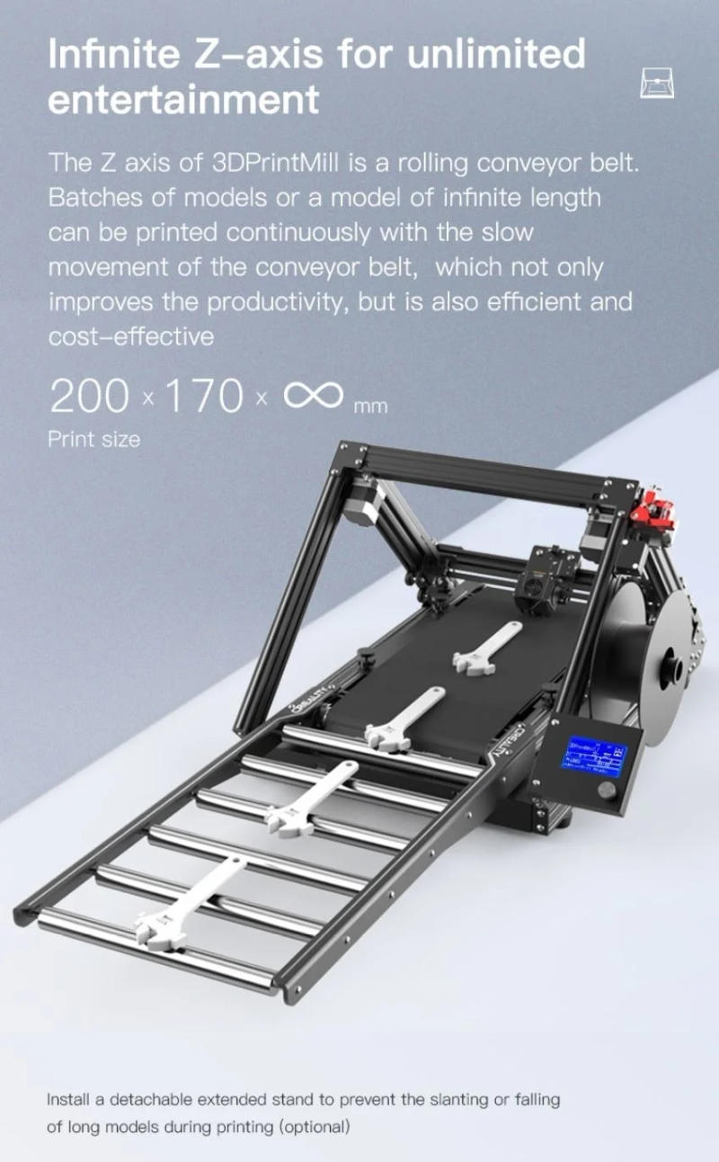 Description Picture 4 of item110V 220V 350W CR-30 Industrial Large-size 3D Printer Hand Operated Mold Batch Printing 3D Printer For Unlimited Entertainment