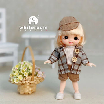 New BjD 16CM Doll For Gitls 13 Movable Joints Cute Face and Blue Eyes with Clothes Shoes Mini Dolls Girl Gift for Girls Diy Toys