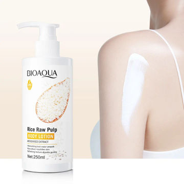 BIOAQUA White Rice Body Lotion skincare Exfoliating Moisturizing Brightening Whitening Creams Skin Care Body Exfoliator