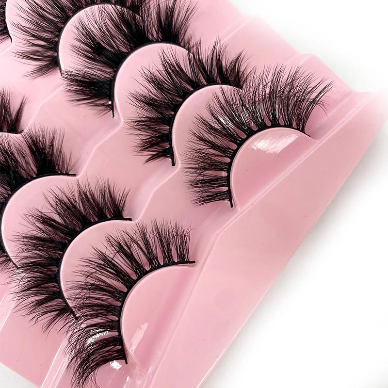 Description Picture 4 of item7/5Pairs False Eyelashes 3D Super Fluffy Wispy Faux Mink Eyelashes Cat/Fox Eye Effect Dramatic Lashes Eyelash Extension Makeup
