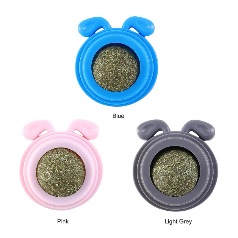 Description Picture 3 of itemRotatable Catnip Molar Stick Natural Safe Catnip Edible Lick Balls Catnip Wall Balls For Cats Teeth Cleaning Pet Health Supplies