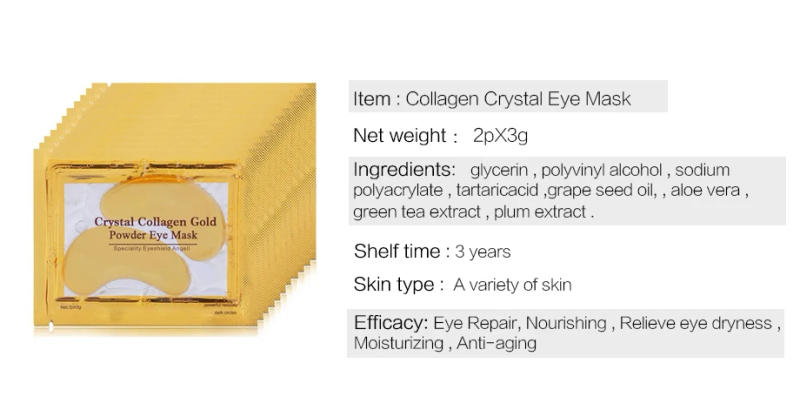 Description Picture 2 of itemEye Mask Anti-Aging Dark Circles Acne Beauty Patches For Eye Skin Care Korean Cosmetics 10p=5pairs