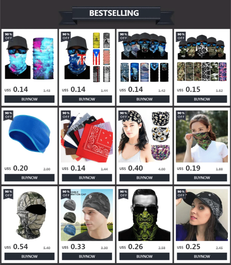 Description Picture 2 of itemMen Scarf Cycling Face Mask Seamless Neck Gaiter Headband Balaclava Tube Face Shield Neckerchief Headwear