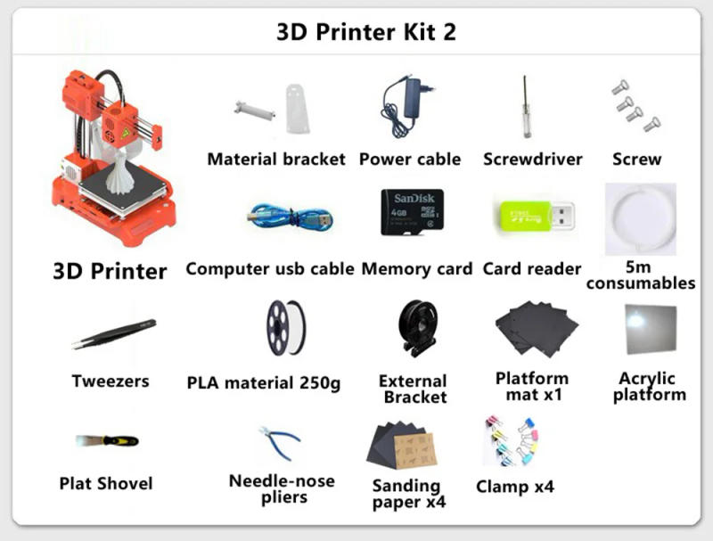 Description Picture 3 of item3D Printer Mini Metal Desktop Printer Children Education DIY Designer Model Intelligent Printing Small Impresora Kid 3D Printer