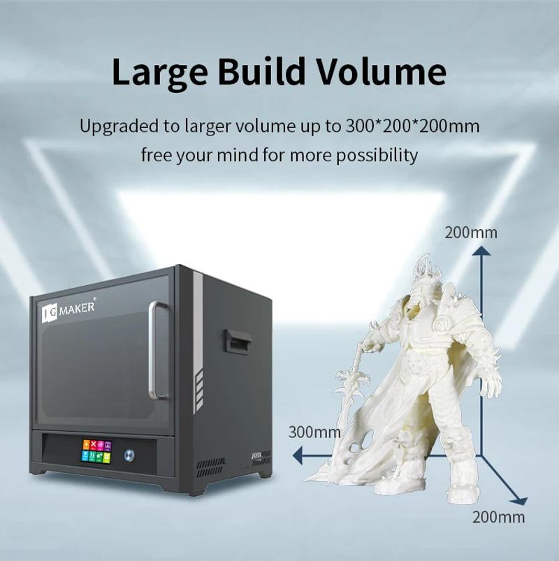 Description Picture 4 of itemJGMAKER A6 3D Printer Fully Assembled 300*200*200mm Large Size Direct Drive Extruder Meanwell Power Supply Dual Z Axis impresora