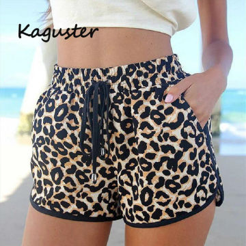 Leopard Shorts Women Summer Plus Size Loose Sweatshorts Sexy Casual Cotton Elastic Waist Beach Booty Shorts Women Clothing 2021