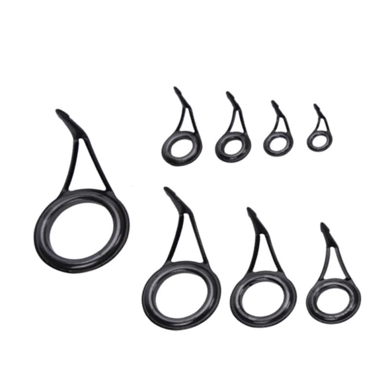 Description Picture 3 of item8Pcs Mixed Size Fishing Top Rings Rod Pole Repair Kit Line Guides Eyes Sets