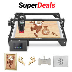 LONGER Ray5 10W Laser Engraver 400x400mm with Engraving Area 400x400mm 3.5'' Touchscreen 32-bit Motherboard Support App WIFI