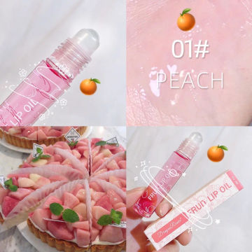 Fresh Fruit Roll-On Lip Balm Lip Makeup Primer Moisturizing Transparent Lip Oil Long Lasting Hydrating Lip Gloss Cosmetics Tools