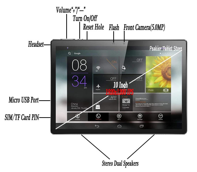 Description Picture 4 of itemNewest PUBG Games Support 5G WIFI 1920*1200 2.5K IPS 10 Cores tablet 6+128GB Netflix 10 inch планшет Планшеты Tablette Android