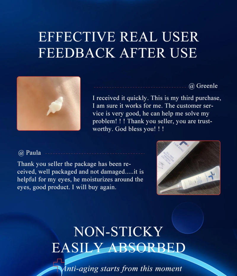 Description Picture 6 of itemFAIR KING Six Peptide Wrinkle Anti-Aging Eye Cream Remove Dark Circles Repair Puffiness And Bags Whitening Moisturizing Eye Care