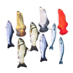 Toys for Cats Catnip Simulation Fish Kitty Fun Cat Toy Carp Salmon Biting Mackerel Pet Products Toy Small Fish 20CM Scratcher