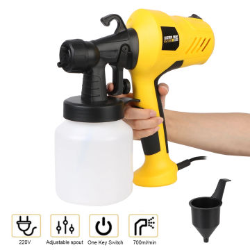 EU Plug 800 ML Large Capacity Electric Paint Sprayer with Paint Pot Power Tools Flow Control Airbrush High Power