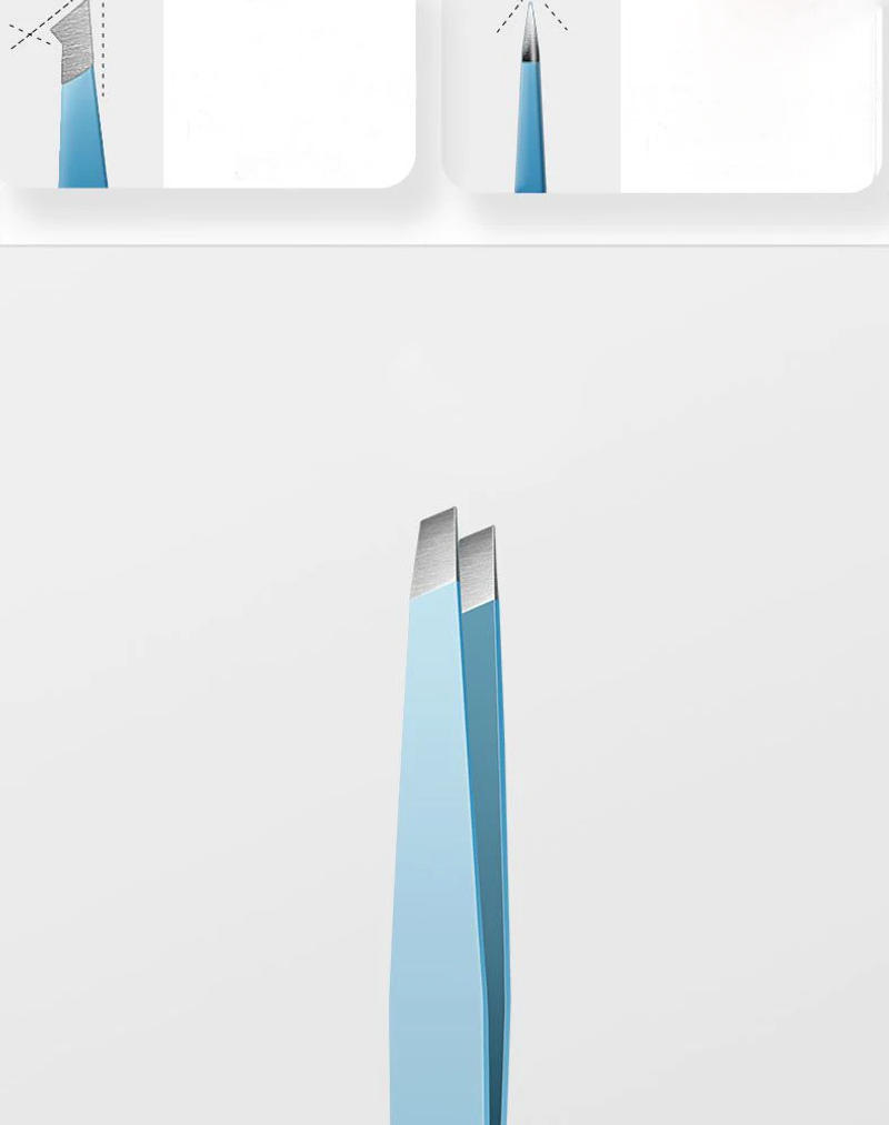 Description Picture 5 of itemHUAZDS Eyebrow Tweezer Colorful Hair Beauty Fine Hairs Puller Stainless Steel Slanted Eye Brow Clips Removal Makeup Tools