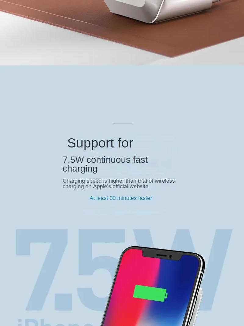 Description Picture 4 of itemAnker Wireless Charger PowerWave 7.5 Stand 10W Max Qi-Certified Fast Charging iPhone Samsung With USB Cable and charger