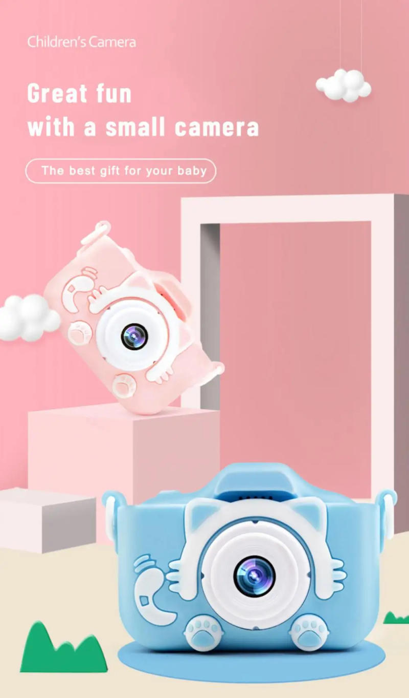 Description Picture 2 of itemChildren's Camera 1080P HD Screen Camera Video Toy 4000W/2000W Pixel Kids Cartoon Cute Camera Outdoor Photography Toy