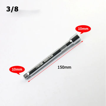 1/4 3/8 1/2 Socket Ratchet Wrench Extension Bar 50/75/100/125/150/250mm Long Bar Steering Sleeve Connecting Rod Accessories