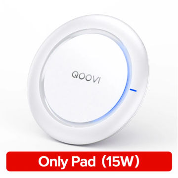 QOOVI 15W Fast Wireless Charger For Samsung Galaxy S22 S21 Note 10 9 8 USB Qi Charging Pad For iPhone 14 13 Pro Max Xs Xr X 8