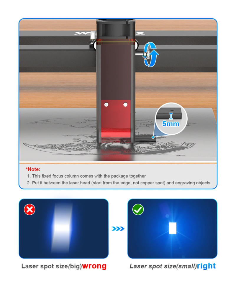 Description Picture 3 of itemWAINLUX JL7 40W Laser Engraving Machine Working area 400*400mm  Ultra-thin Laser Beam Shaping Technology High-precision Laser