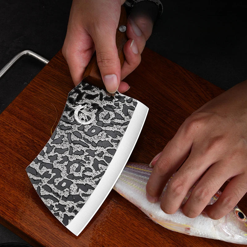 Description Picture 4 of itemBAKULI Forged vegetable knife, mini fish knife, household vegetable knife, slicing knife, stainless steel outdoor camping knife