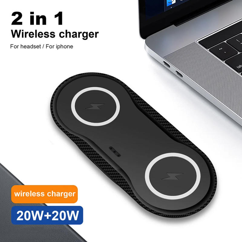 Description Picture 2 of item40W 2 in 1 Fast Wireless Charger for iPhone 11 12 13 14Pro Max X 8 XR AirPods Pro Dual 20W Wireless Charging Pad for Samsung S22